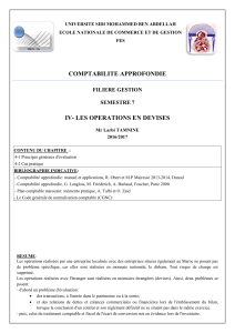 Comptabilit&eacute; approfondie : op&eacute;rations en devises