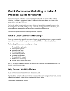 Quick Commerce Marketing in India: A Practical Guide for Brands
