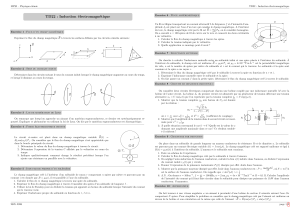 TD22: Induction &eacute;lectromagn&eacute;tique - Exercices MPSI Physique