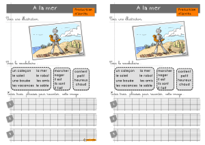 A la mer - Exercice d'&eacute;criture pour enfants
