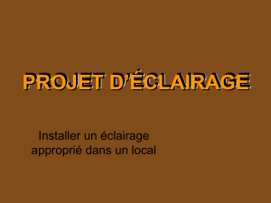 projet eclairage