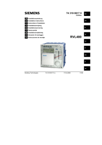 Siemens RVL480 Heating Controller Installation Manual