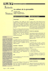 Culture de la grenadille : Guide de production