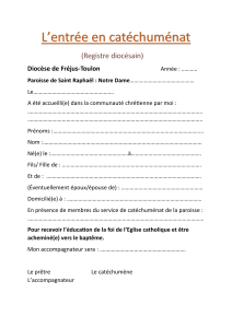 Formulaire d'inscription au cat&eacute;chum&eacute;nat - Dioc&egrave;se de Fr&eacute;jus-Toulon