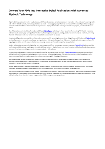 Convert PDFs to Interactive Flipbooks with Advanced Technology