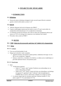 Infarctus du Myocarde : D&eacute;finition, Signes, Diagnostic, Traitement