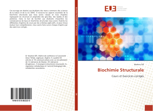 Biochimie Structurale Cours et Exercices