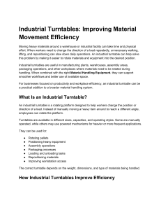 Industrial Turntables  Improving Material Movement Efficiency