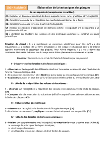 Activit&eacute; 3 : &Eacute;laboration de la tectonique des plaques