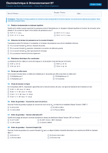 QCM &Eacute;lectrotechnique BT - &Eacute;valuation Fondamentale BAC+3