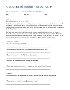 Atelier de r&eacute;visions : La Parure de Guy de Maupassant (3e)