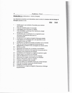 Tax Deduction Problem Set: Employment Income (French)