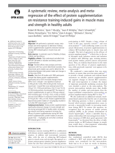 Protein Supplementation Effects on Muscle Mass & Strength: Meta-Analysis