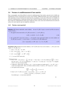 Normes et conditionnement d'une matrice - Analyse num&eacute;rique