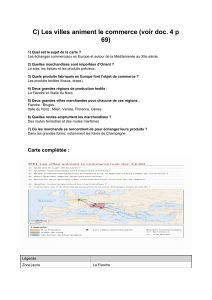 fiche commerce moyen age corrigee