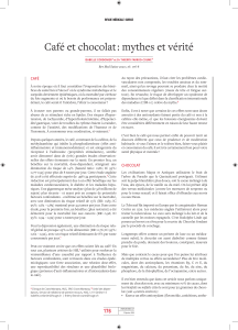 Caf&eacute; et chocolat : mythes et v&eacute;rit&eacute;s | Revue M&eacute;dicale Suisse