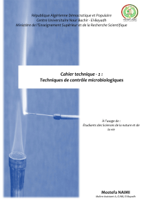 Manuel de techniques de contr&ocirc;le microbiologique