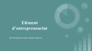 &Eacute;l&eacute;ment d&rsquo;entrepreneuriat : Fondements et cr&eacute;ation d&rsquo;entreprise