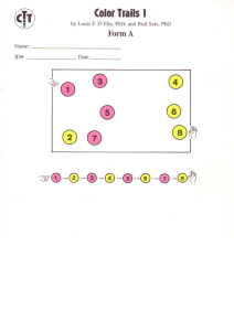 Color Trails 1 Form A Cognitive Test
