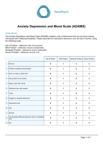 Anxiety Depression and Mood Scale (ADAMS) - NovoPsych