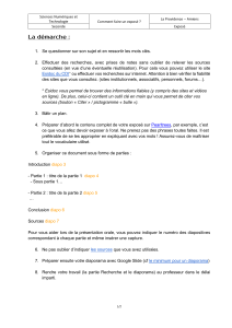 Guide pour faire un expos&eacute; en Seconde - Sciences Num&eacute;riques