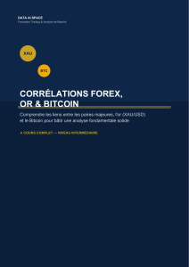 Corr&eacute;lations Forex, Or & Bitcoin : Cours Complet Interm&eacute;diaire