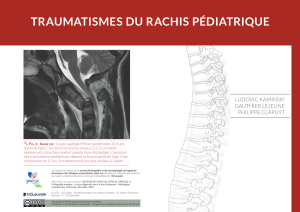 Traumatismes du Rachis P&eacute;diatrique