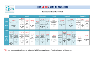 Emploi du temps IUA L2 GC SEM 4 2025-2026