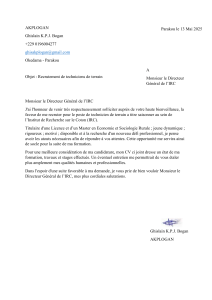 lettre de motivation