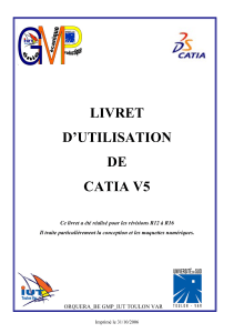 Manuel d'utilisation CATIA V5 : Conception m&eacute;canique et maquettes num&eacute;riques