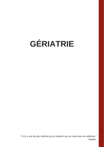 Manuel de g&eacute;riatrie : Troubles du vieillissement et r&eacute;&eacute;ducation