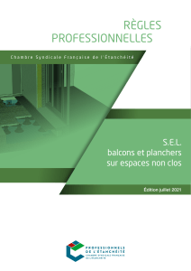 R&egrave;gles professionnelles S.E.L. pour balcons et planchers