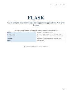 Guide complet Flask 2026 : D&eacute;velopper des apps Web avec Python