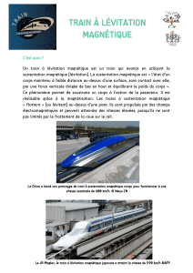 Train &agrave; l&eacute;vitation magn&eacute;tique : fonctionnement et technologies