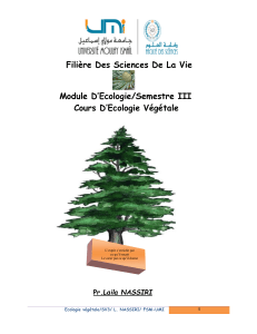 Cours d'&eacute;cologie v&eacute;g&eacute;tale - Universit&eacute; Moulay Ismail
