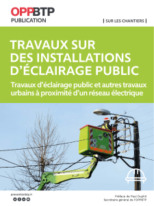 Guide s&eacute;curit&eacute; travaux &eacute;clairage public pr&egrave;s r&eacute;seaux &eacute;lectriques