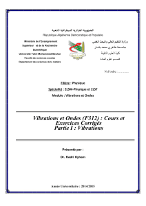 Vibrations et Ondes: Cours et Exercices Corrig&eacute;s - Physique