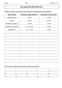 Fiche de travail : Les capacit&eacute;s (Introduction) P6