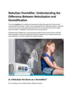 Nebulizer vs Humidifier: Key Differences Explained