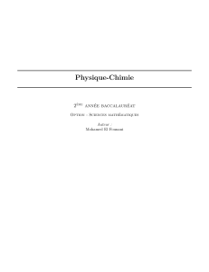 Physique-Chimie 2&egrave;me Bac Sciences Math&eacute;matiques
