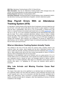 Attendance Tracking System (ATS): Fix Payroll Errors