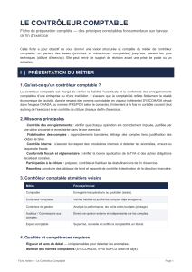 Le Contr&ocirc;leur Comptable - Fiche de pr&eacute;paration compl&egrave;te