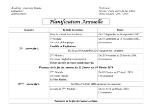 Planification Annuelle Bac Lettres 2017/2018