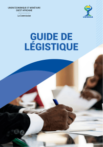 Guide de l&eacute;gistique de la Commission de l'UEMOA