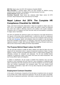 Nepal Labour Act 2074: HR Compliance Checklist