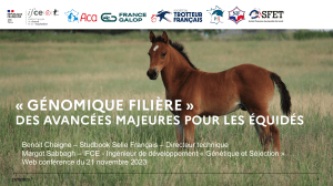 G&eacute;nomique Fili&egrave;re : Avanc&eacute;es pour les &Eacute;quid&eacute;s
