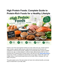High Protein Foods: Complete Guide to Protein-Rich Foods
