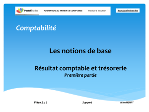 Formation Comptable Module 1: R&eacute;sultat Comptable et Tr&eacute;sorerie
