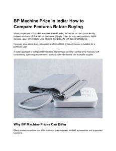 BP Machine Price in India: Compare Features Before Buying