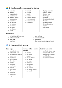 Vocabulaire de la piscine : lieux, mat&eacute;riel, s&eacute;curit&eacute;